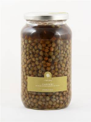 Câpres à l'huile d'olive de petit calibre BIO 