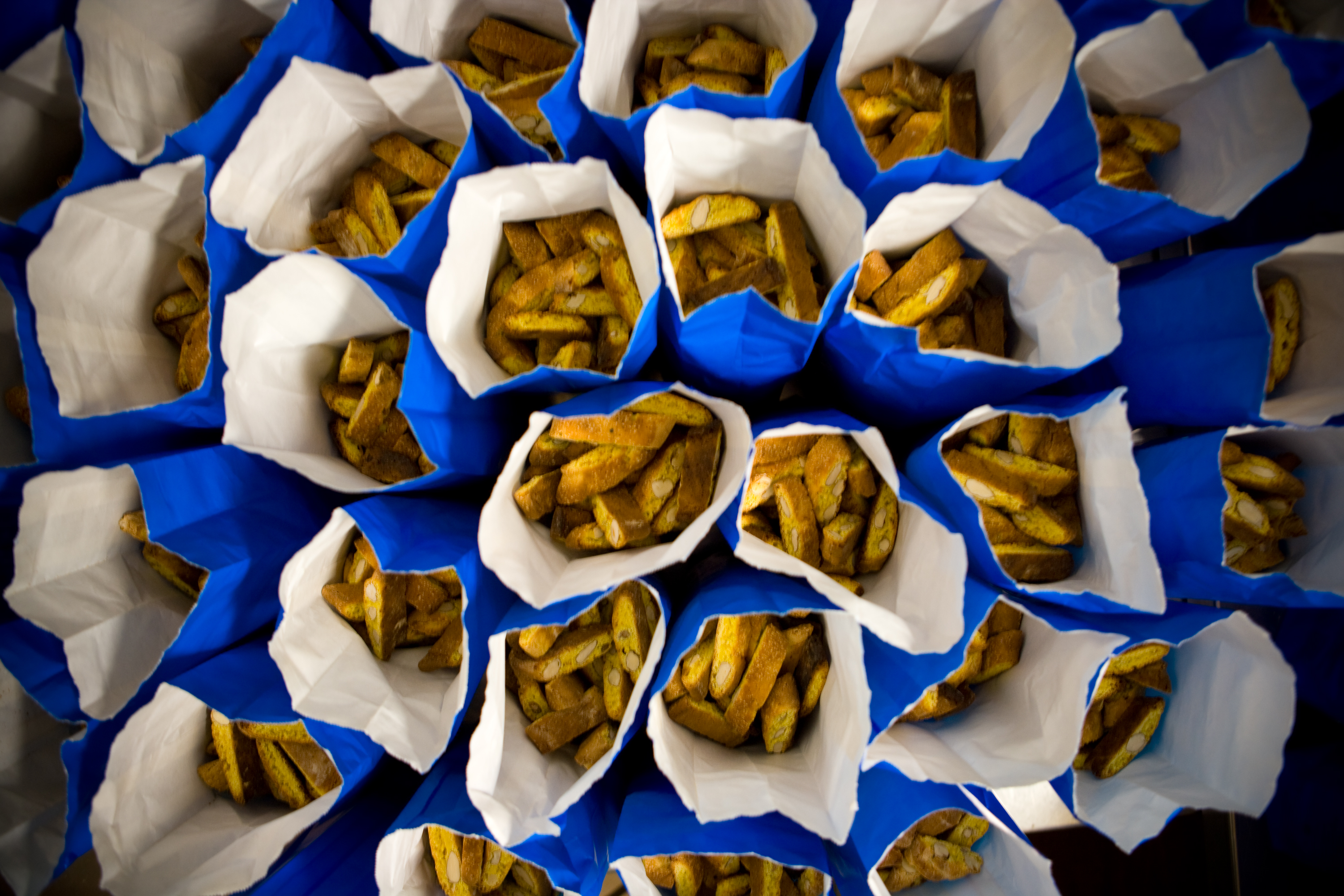 Les biscuits de Prato dans leur sachet